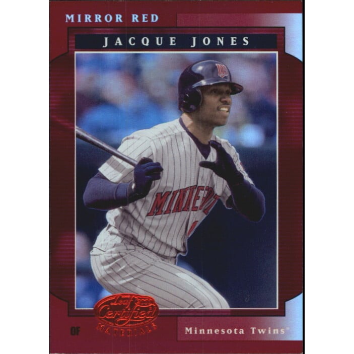 2001 Leaf Certified Materials Mirror Red #70 Jacque Jones