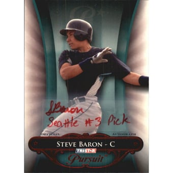 2010 TRISTAR Pursuit Autographs Red #96 Steve Baron