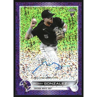 2022 Topps Chrome Rookie Autographs Purple Speckle Refractors #RARG Romy Gonzalez
