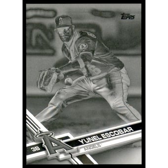 2017 Topps Black and White Negative #363 Yunel Escobar