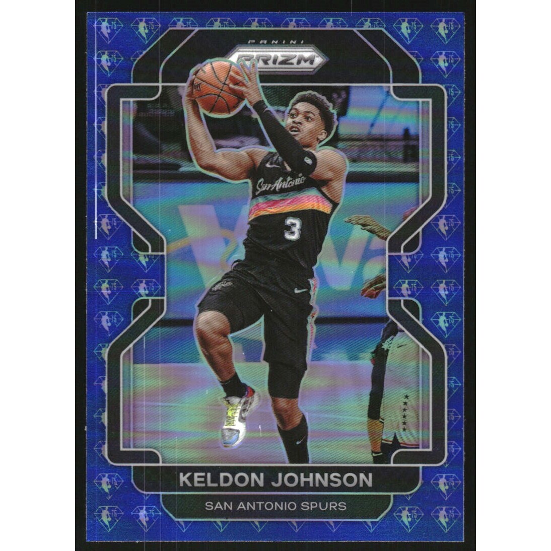 2021-22 Panini Prizm Prizms NBA 75th Anniversary #210 Keldon Johnson