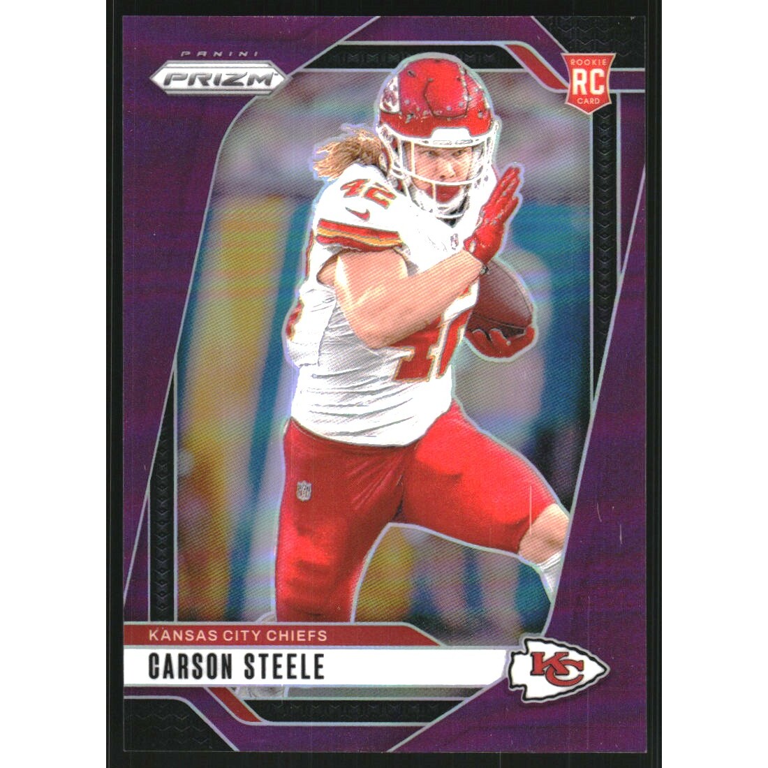 2024 Panini Prizm Prizms Purple #377 Carson Steele