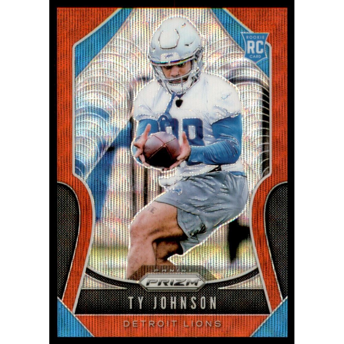 2019 Panini Prizm Prizms Red Wave #399 Ty Johnson. rookie card picture