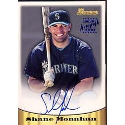1998 Bowman Certified Blue Autographs #63 Shane Monahan. rookie card picture