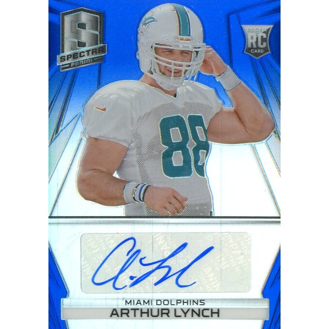 2014 Panini Spectra Prizms Blue #298 Arthur Lynch AU. rookie card picture