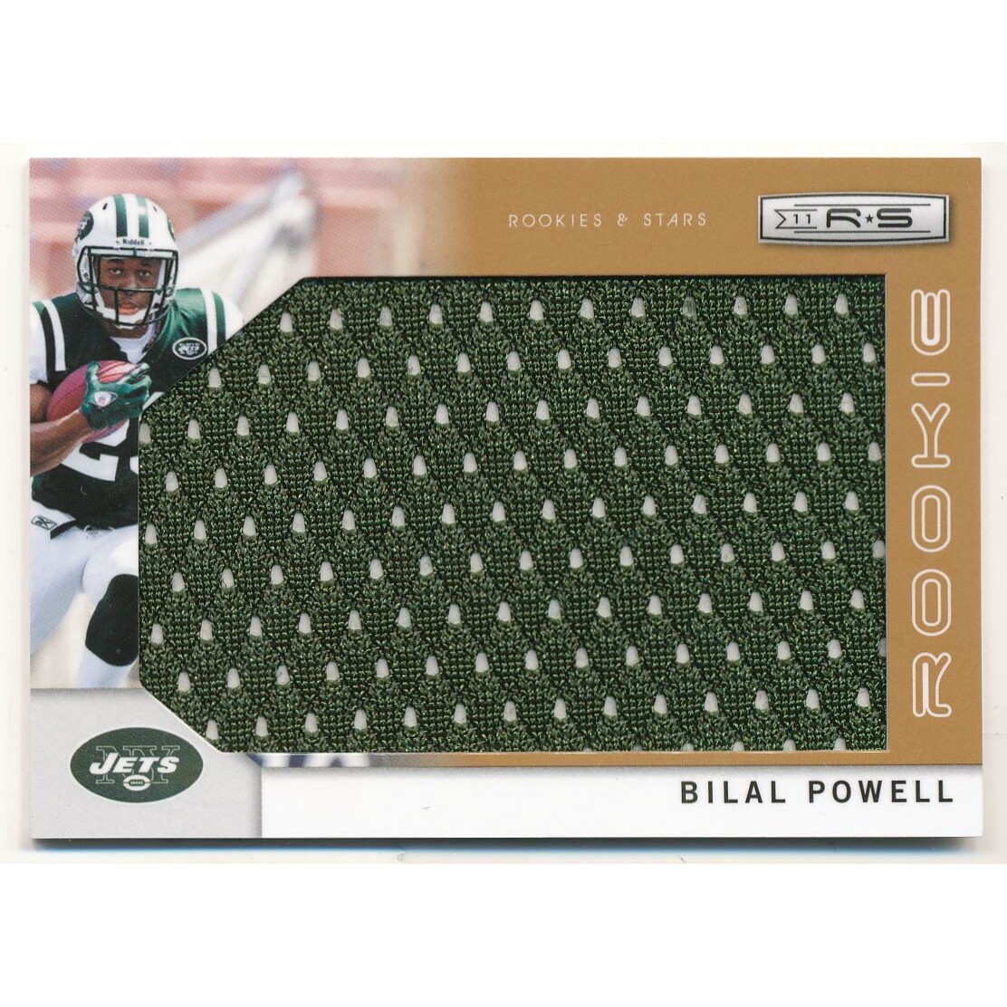 2011 Rookies and Stars Rookie Jersey Jumbo Swatch Gold #275 Bilal Powell