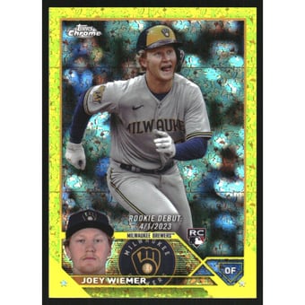 2023 Topps Chrome Update Yellow Mini-Diamond Refractors #USC87 Joey Wiemer