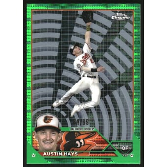 2023 Topps Chrome Green Sonar Refractors #120 Austin Hays