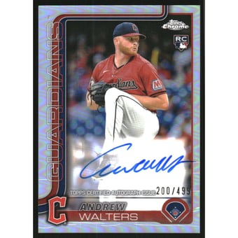 2025 Topps Chrome Update Rookie Autographs Refractors #RAAW Andrew Walters