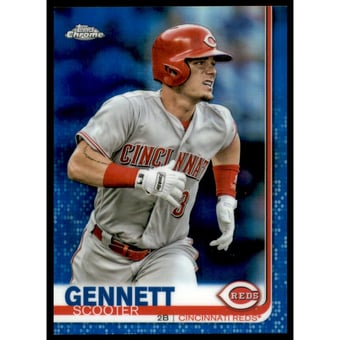 2019 Topps Chrome Blue Refractors #58 Scooter Gennett