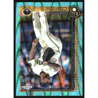 2025 Topps Chrome Aqua RayWave Refractors #22 Nestor Cortes
