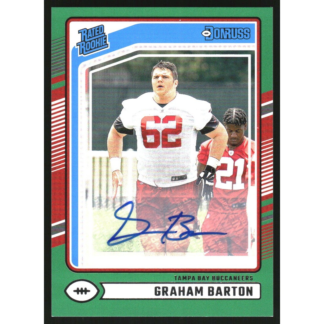 2024 Donruss Rated Rookies Autographs Green #380 Graham Barton 2024 Donruss Rated Rookies Autographs Green #380 Graham Barton