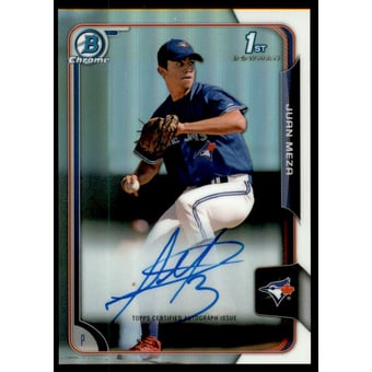 2015 Bowman Chrome Prospect Autographs Refractors #BCAPJM Juan Meza