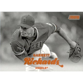 2017 Stadium Club Black and White Orange Foil #210 Garrett Richards
