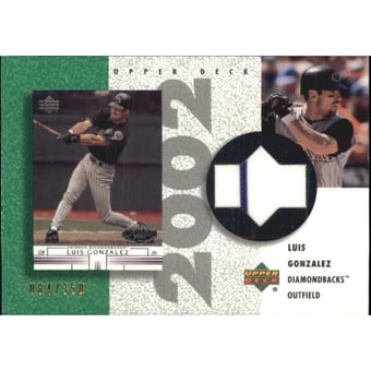 2002 UD Authentics Reverse Negative Jerseys 350 #RLG Luis Gonzalez