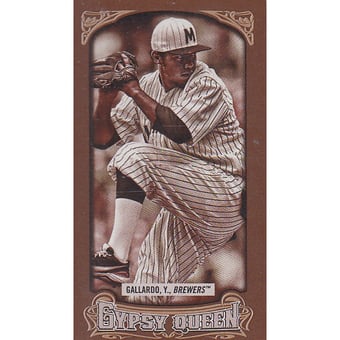 2014 Topps Gypsy Queen Mini Sepia #174 Yovani Gallardo