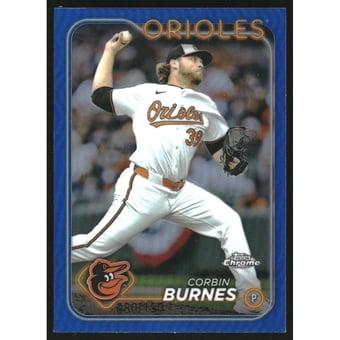 2024 Topps Chrome Blue Refractors #3 Corbin Burnes