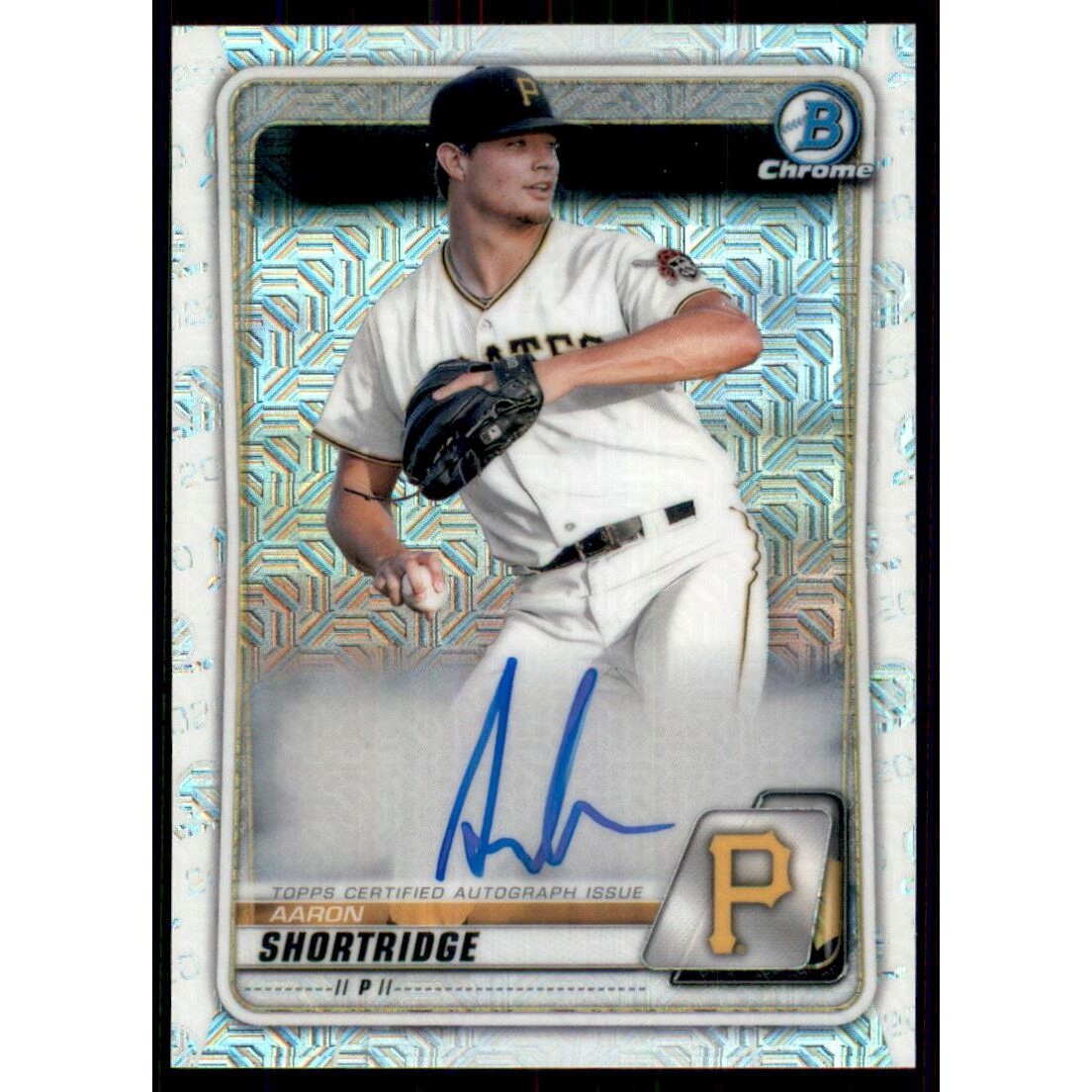 2020 Bowman Chrome Mega Box Prospect Autograph Refractors #BMAAS Aaron Shortridge