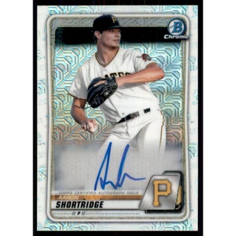 2020 Bowman Chrome Mega Box Prospect Autograph Refractors #BMAAS Aaron Shortridge