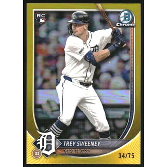 2025 Bowman Chrome Yellow Refractors #25 Trey Sweeney