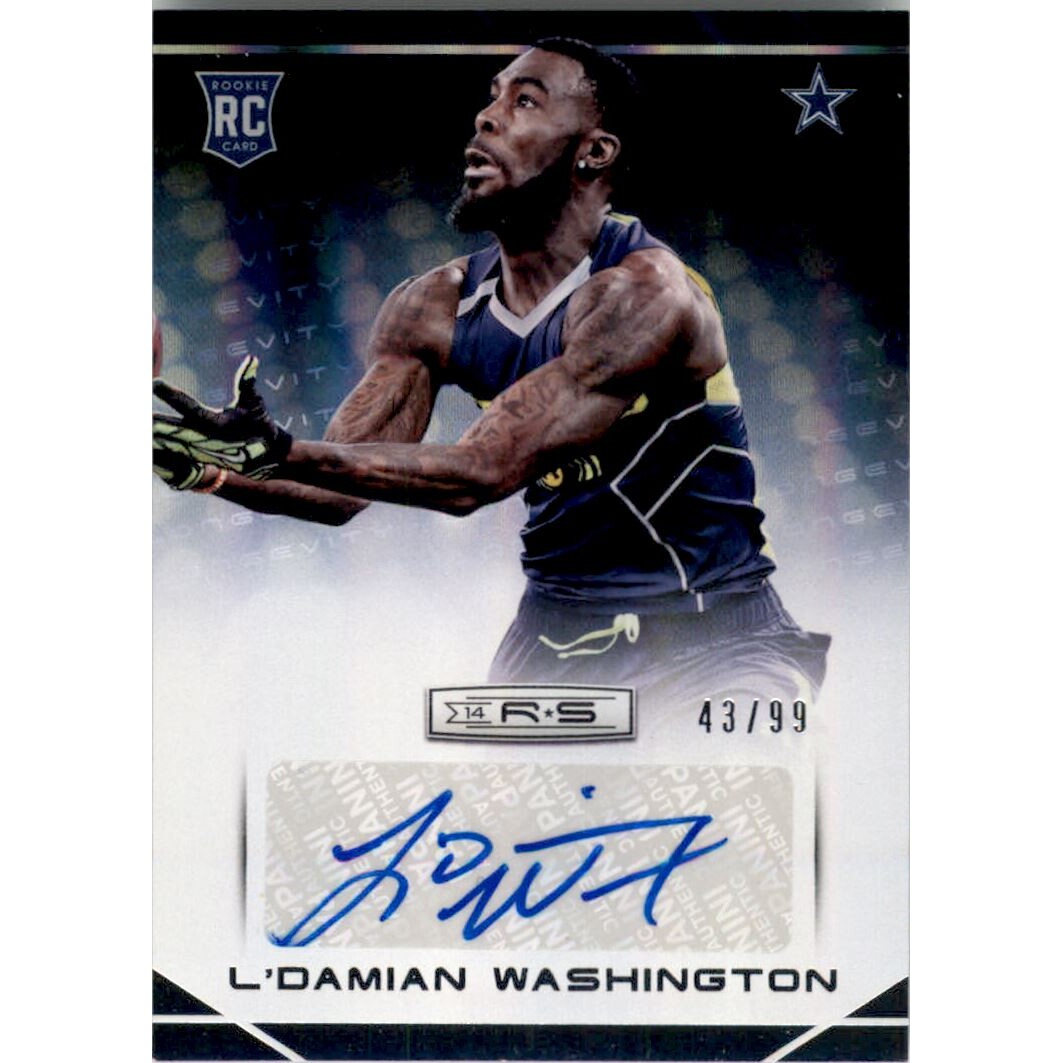 2014 Rookies and Stars Rookie Autographs Longevity Holofoil #164 L'Damian Washington/99
