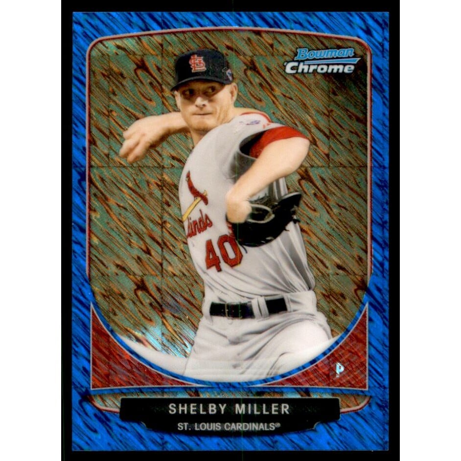 2013 Bowman Chrome Cream of the Crop Mini Blue Wave Refractors #STL2 Shelby Miller