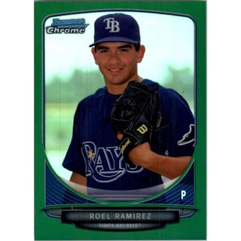 2013 Bowman Chrome Draft Draft Picks Green Refractors #BDPP67 Roel Ramirez