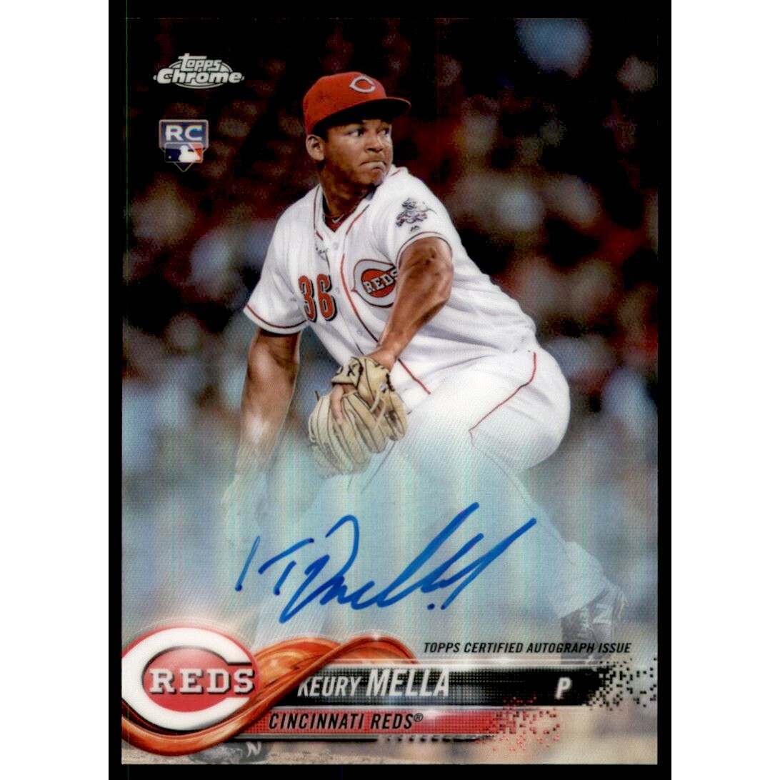 2018 Topps Chrome Rookie Autographs Refractors #RAKM Keury Mella