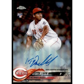 2018 Topps Chrome Rookie Autographs Refractors #RAKM Keury Mella
