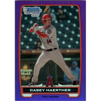2012 Bowman Chrome Prospects Purple Refractors #BCP53 Casey Haerther