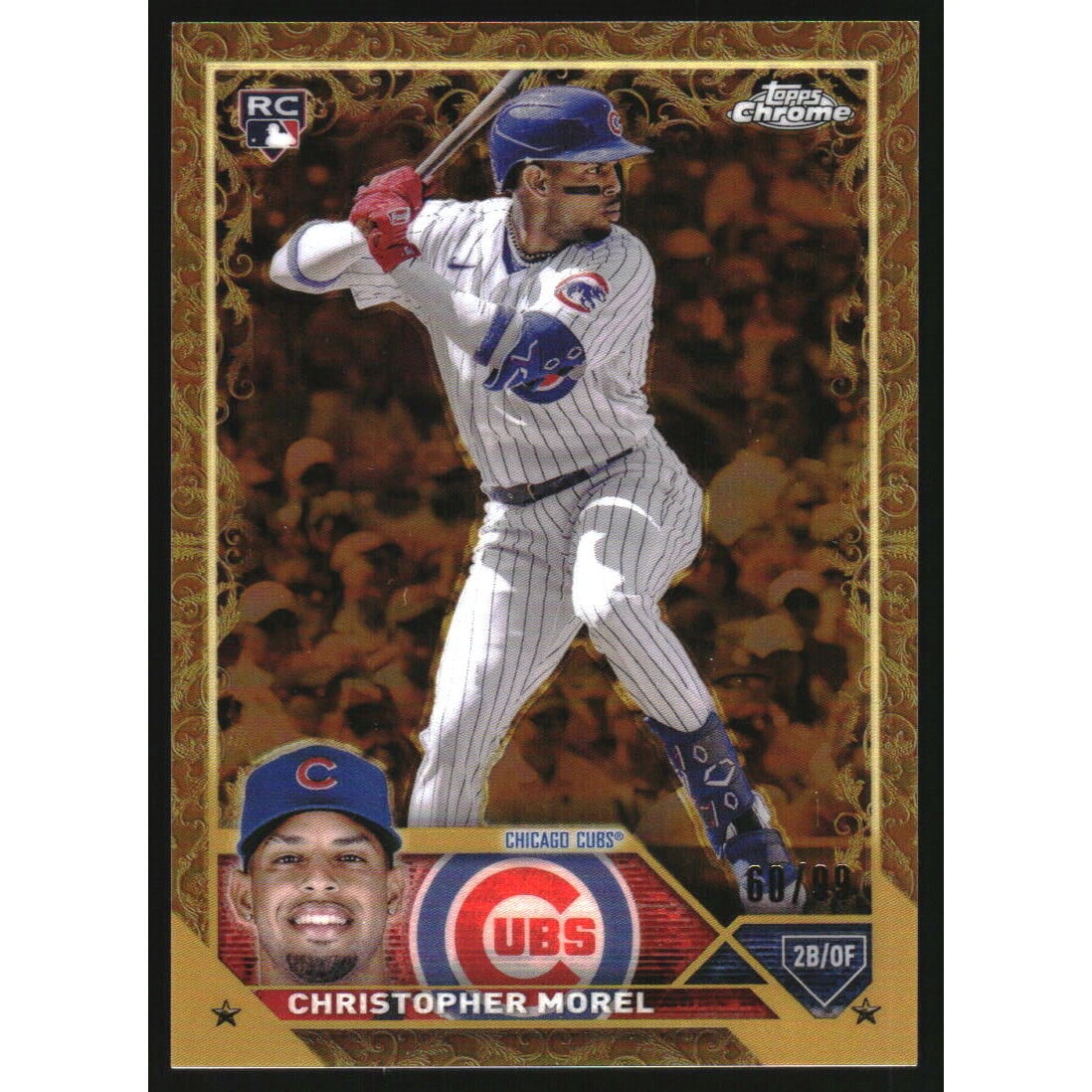 2023 Topps Chrome Gilded Collection Gold Etch #54 Christopher Morel RC