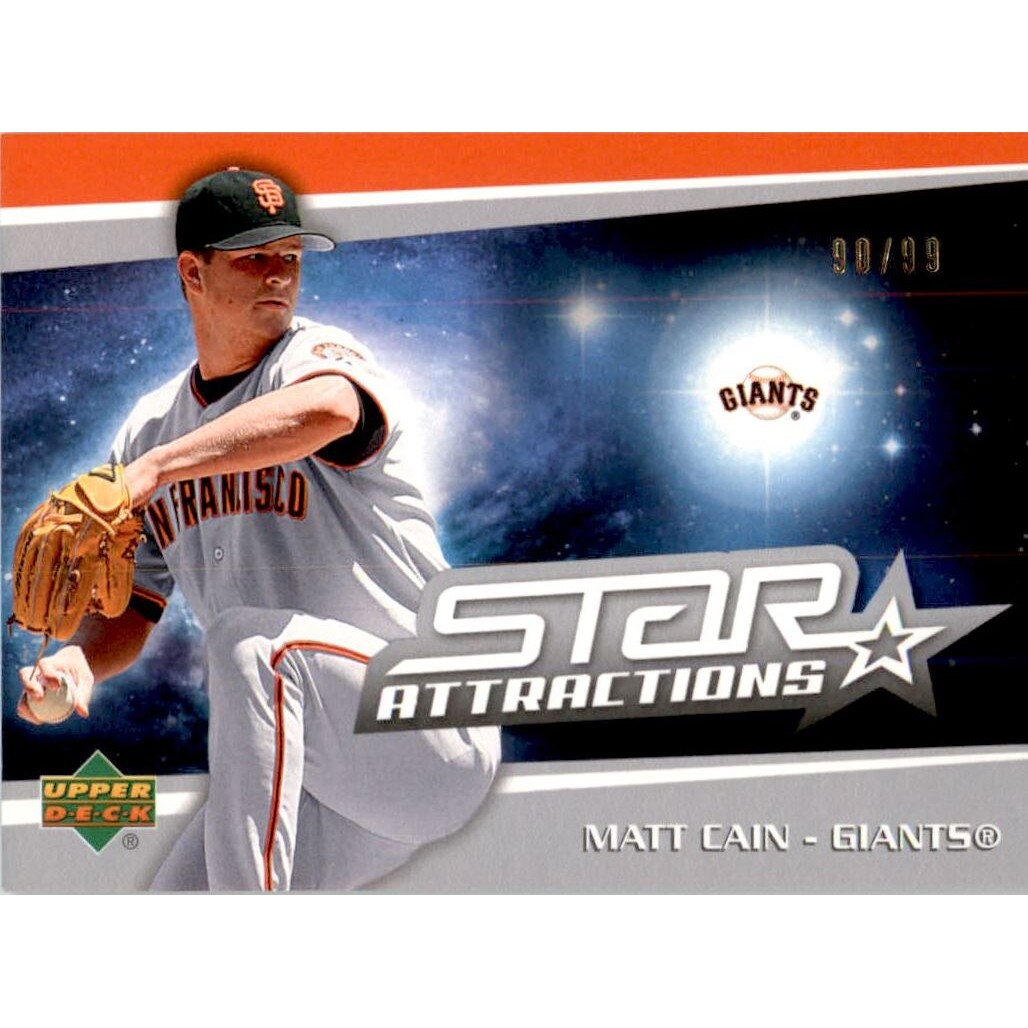 2006 Upper Deck Star Attractions Silver #MC Matt Cain UPD. rookie card picture