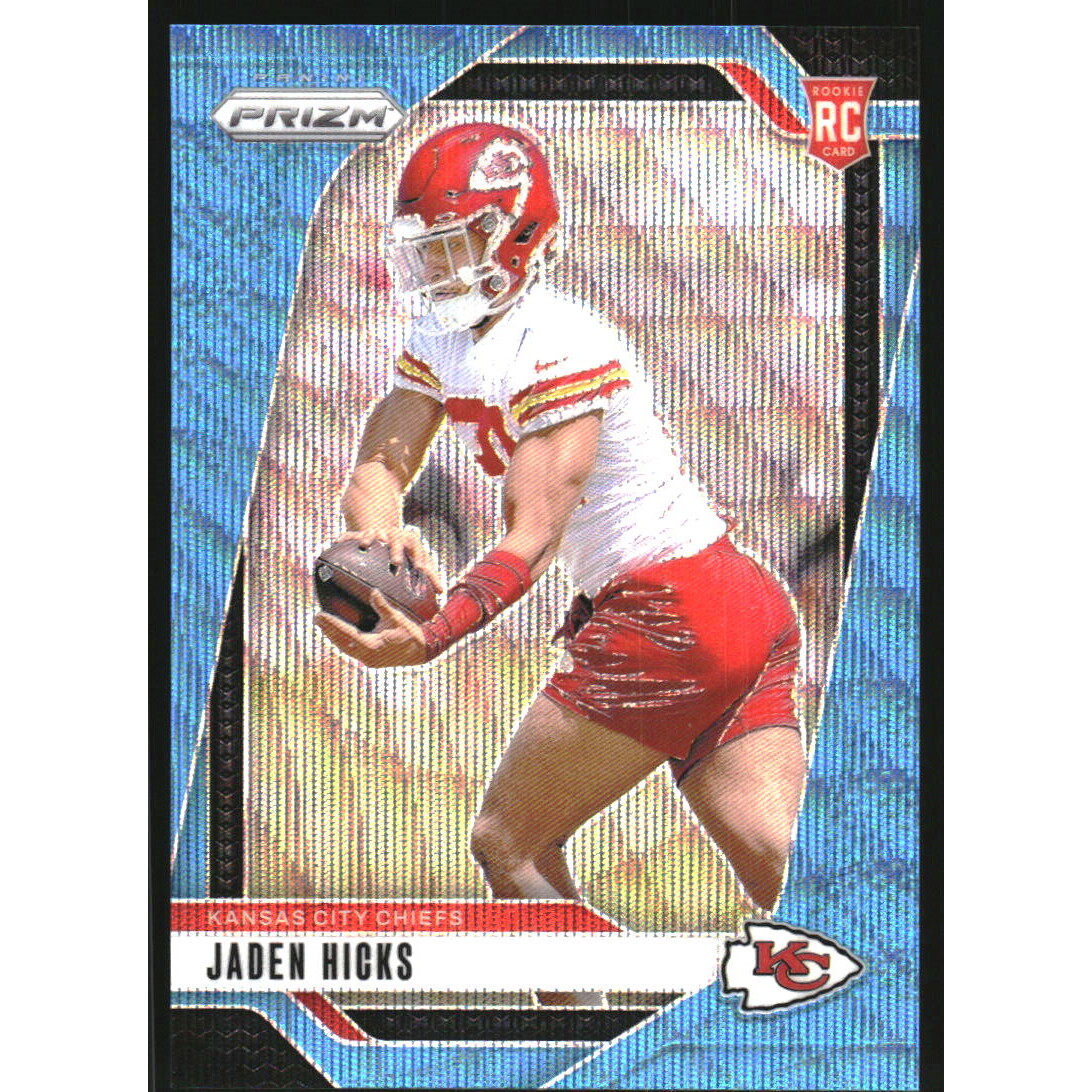 2024 Panini Prizm Prizms Blue Wave #336 Jaden Hicks