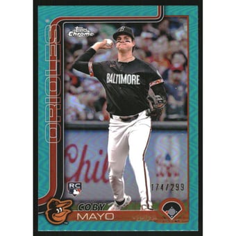 2025 Topps Chrome Teal Refractors #120 Coby Mayo