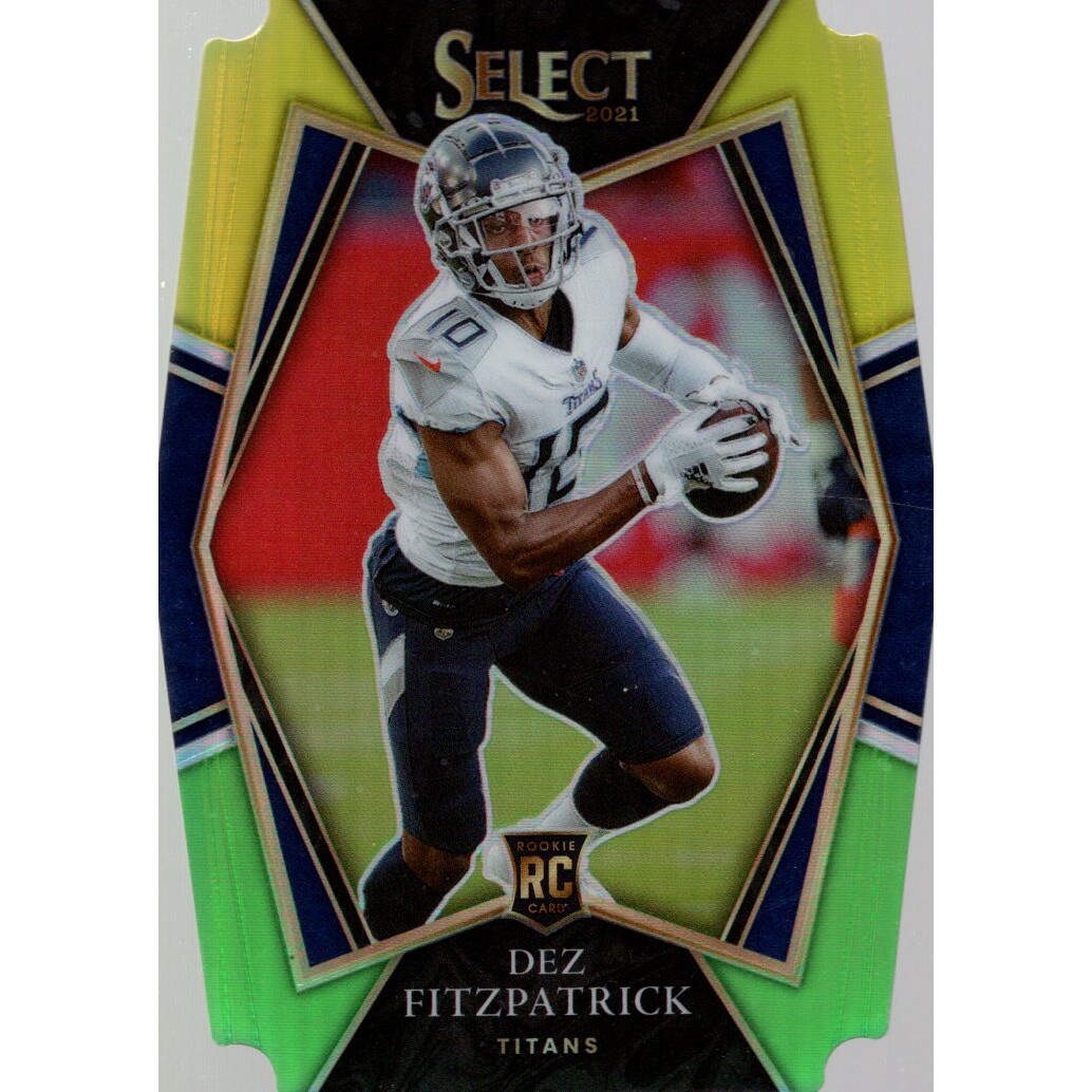 2021 Select Prizm Green and Yellow Die Cut #172 Dez Fitzpatrick