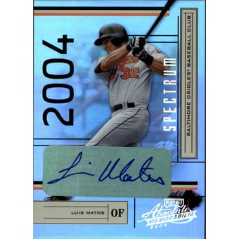 2004 Absolute Memorabilia Signature Spectrum Silver #32 Luis Matos/100