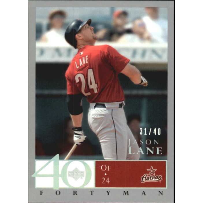 2003 Upper Deck 40-Man Rainbow #384 Jason Lane. rookie card picture