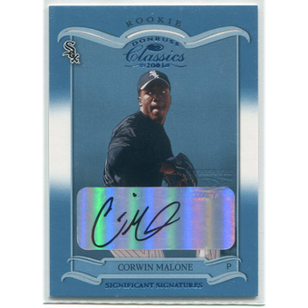 2003 Donruss Classics Significant Signatures #165 Corwin Malone ROO/500