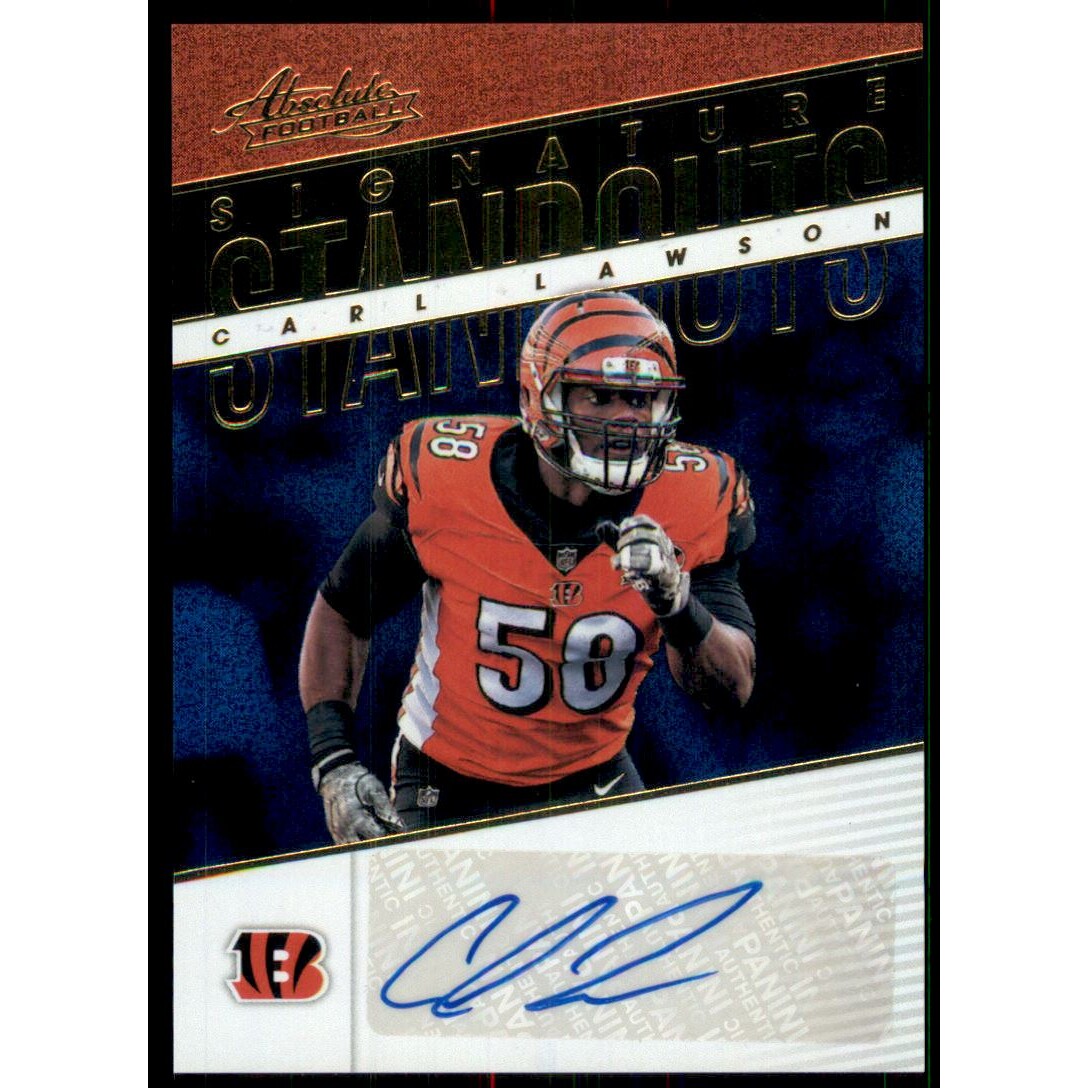 2018 Absolute Signature Standouts Spectrum Blue #12 Carl Lawson