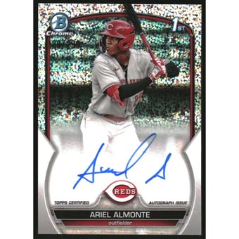 2023 Bowman Chrome Prospect Autographs Speckle Refractors #CPAAA Ariel Almonte