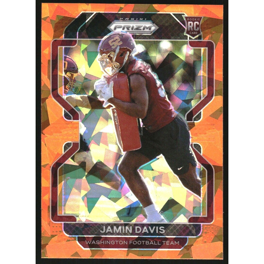 2021 Panini Prizm Prizms Orange Ice #383 Jamin Davis. rookie card picture