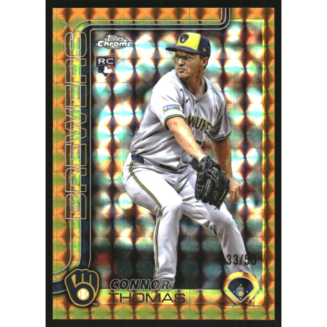 2025 Topps Chrome Update Gold Geometric Refractors #USC192 Connor Thomas. rookie card picture