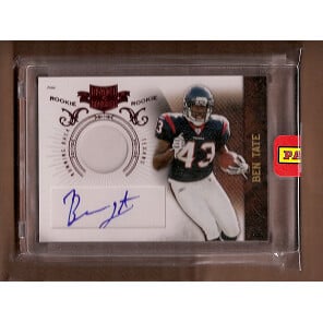 2010 Panini Plates and Patches #204 Ben Tate JSY AU/699 RC. rookie card picture