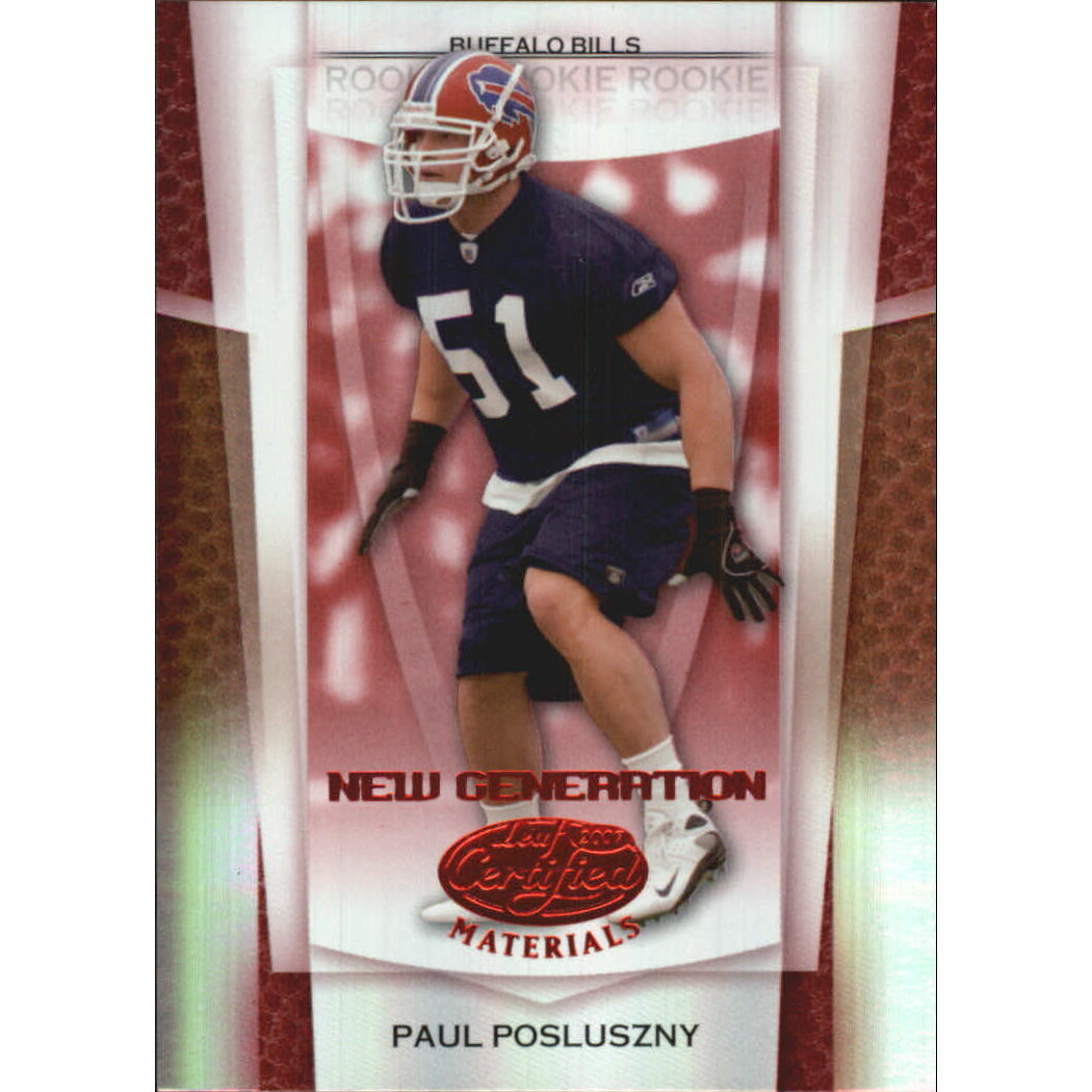2007 Leaf Certified Materials Mirror Red #174 Paul Posluszny