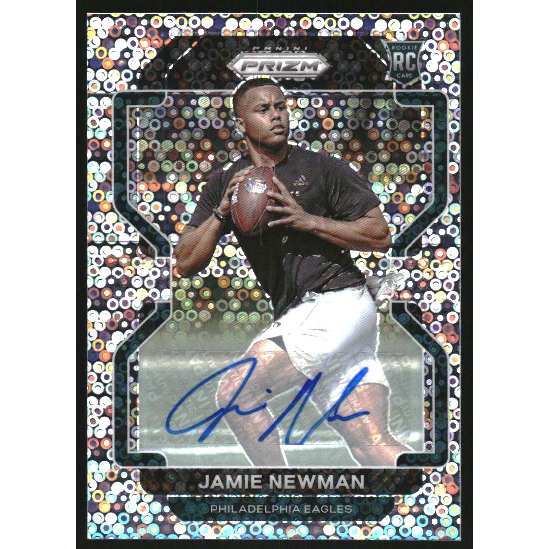 2021 Panini Prizm Rookie Autographs Prizms No Huddle #397 Jamie Newman. rookie card picture