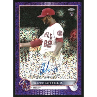 2022 Topps Chrome Rookie Autographs Purple Speckle Refractors #RAOO Oliver Ortega