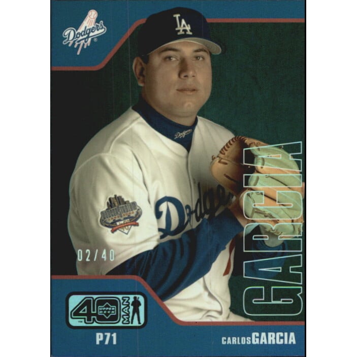 2002 Upper Deck 40-Man Electric Rainbow #701 Carlos Garcia. rookie card picture