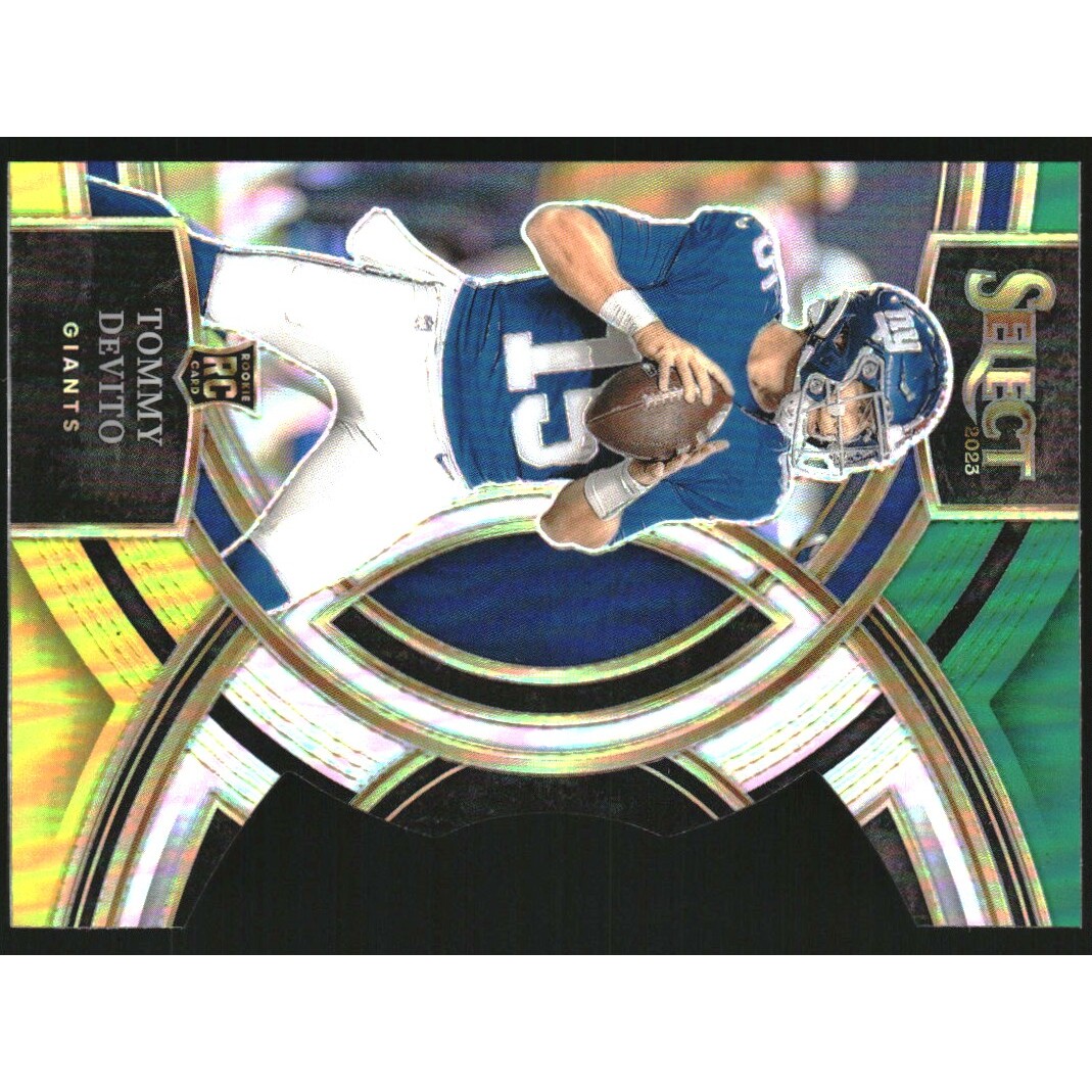 2023 Select Prizm Green and Yellow Die Cut #102 Tommy DeVito