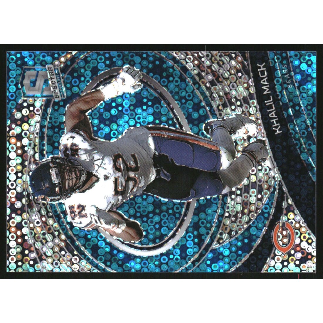 2021 Panini Spectra Neon Blue #18 Khalil Mack