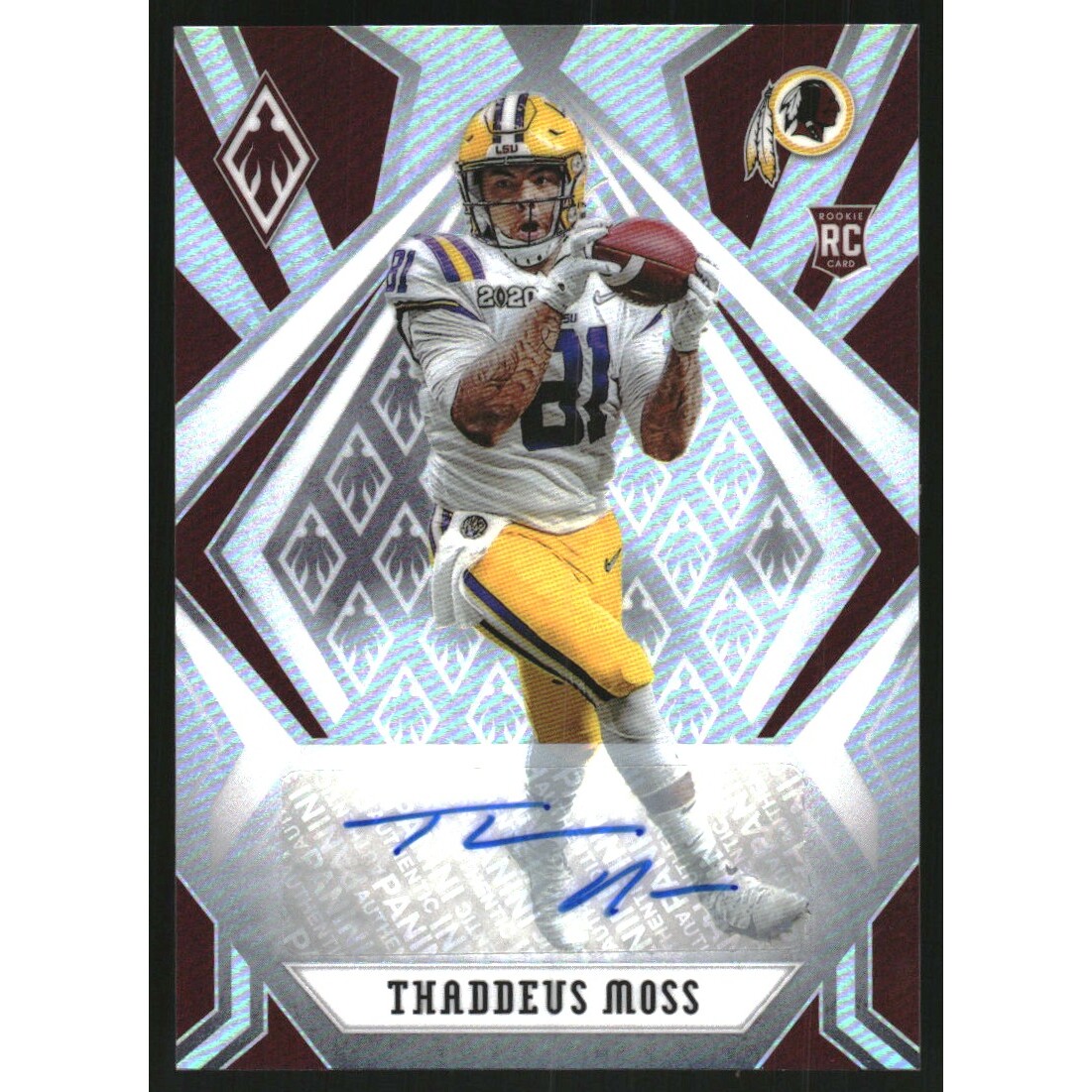 2020 Panini Phoenix Rookie Autographs Silver #200 Thaddeus Moss